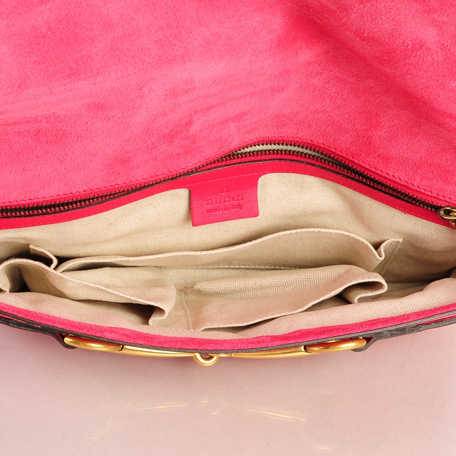 Gucci Patent Large Bright Bit Clutch Shocking Pink 5 of 7