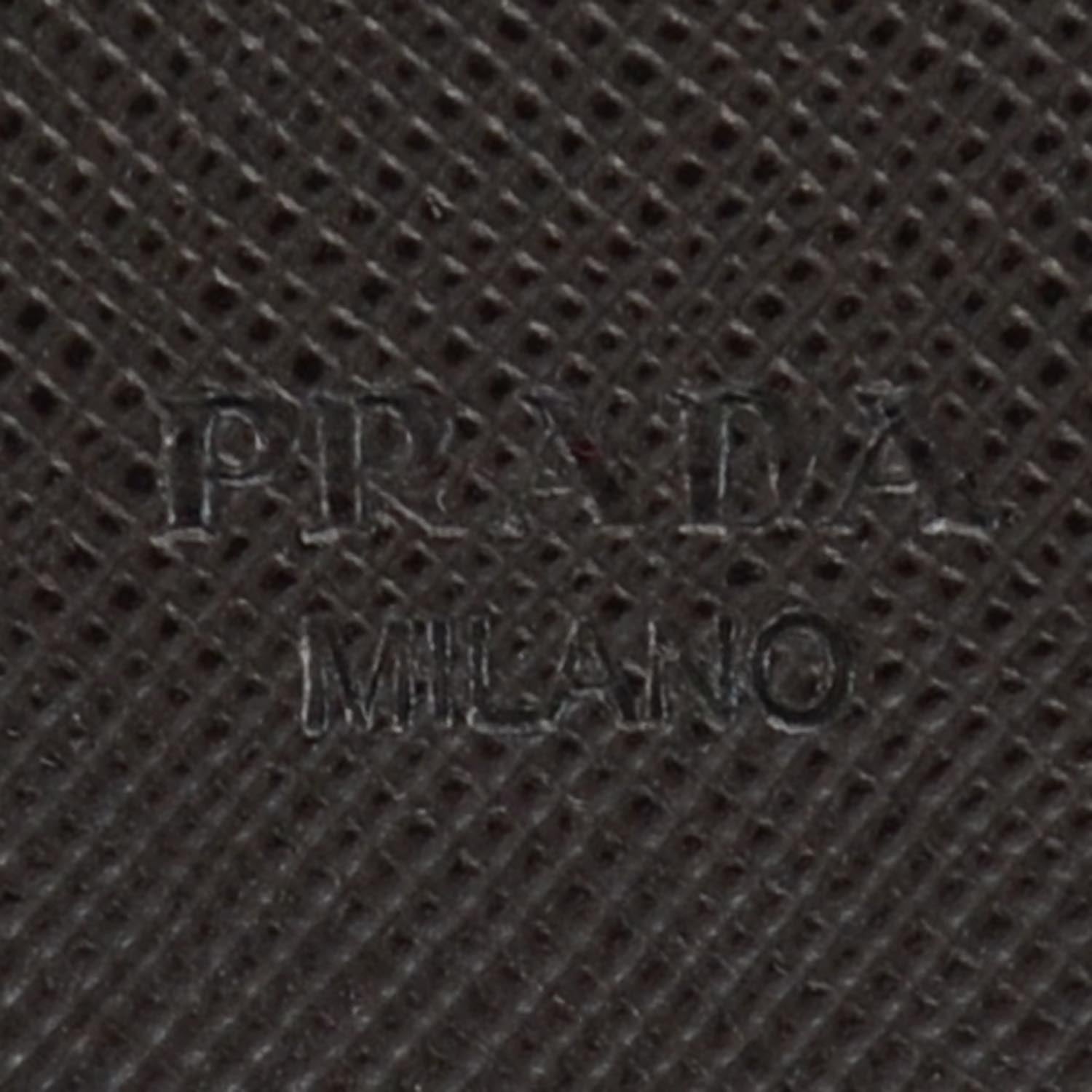 Prada Saffiano Guns and Roses Print Wallet Black 7 of 9