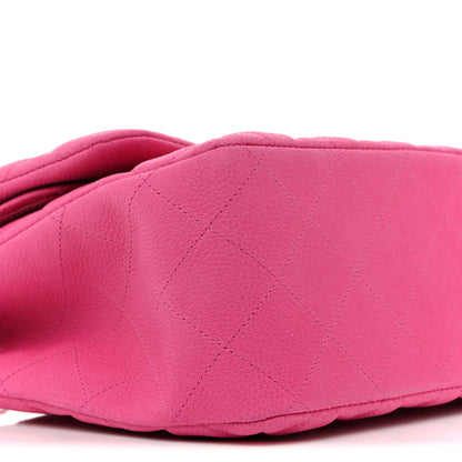 Chanel Iridescent Caviar Quilted Jumbo Double Flap Pink 17 of 19