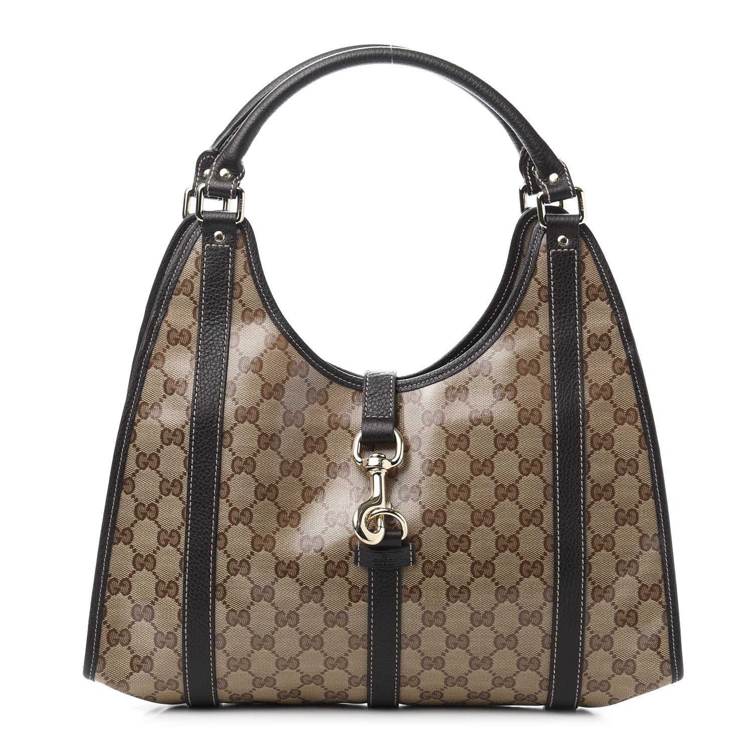 Gucci Crystal Monogram Medium Joy Shoulder Bag Dark Brown 1 of 10