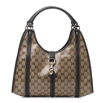 Gucci Crystal Monogram Medium Joy Shoulder Bag Dark Brown 1 of 10