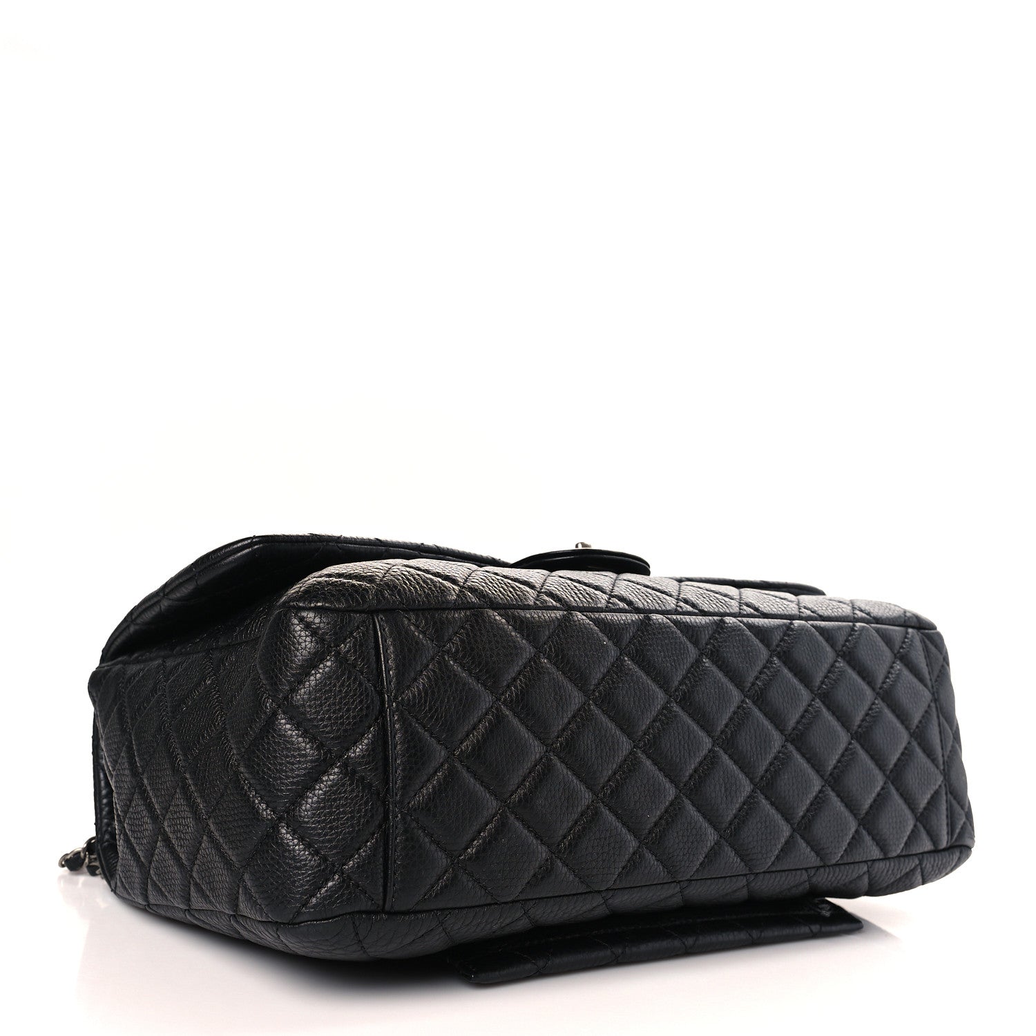 Chanel Grained Calfskin Quilted Small XXL Travel Flap Bag Black 4 of 8