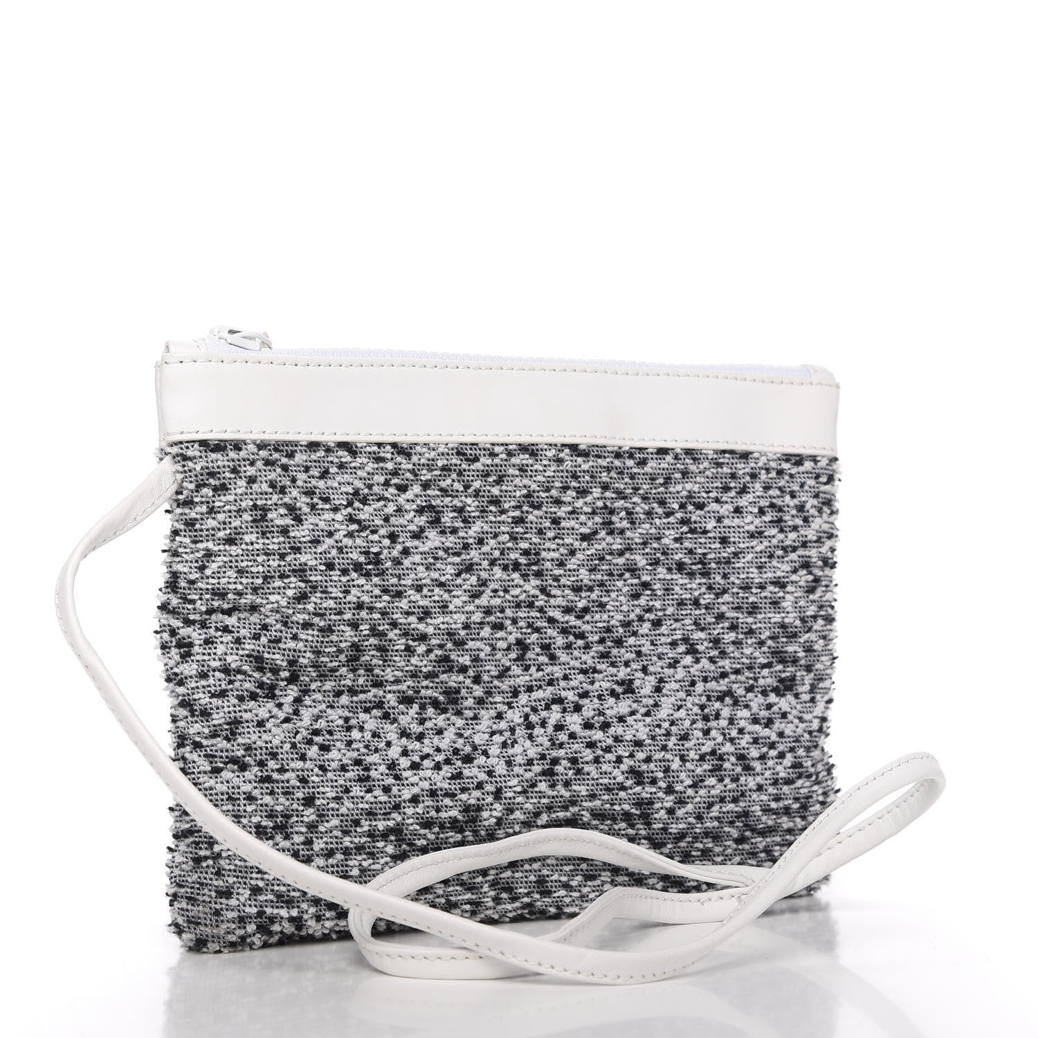 Chanel Terry Pouch White Black 3 of 9