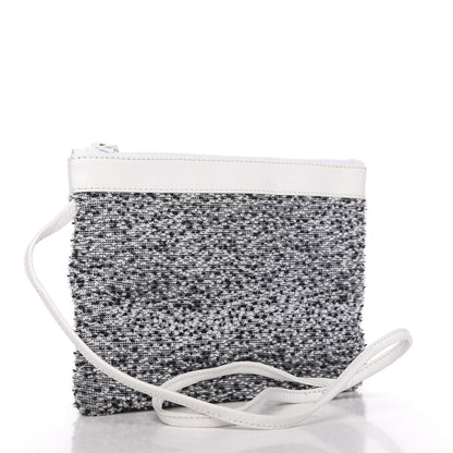 Chanel Terry Pouch White Black 3 of 9