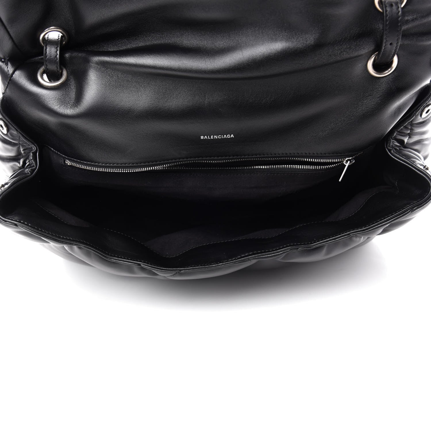 Balenciaga Nappa Calfskin Quilted Large Touch Shoulder Bag Black 5 of 14
