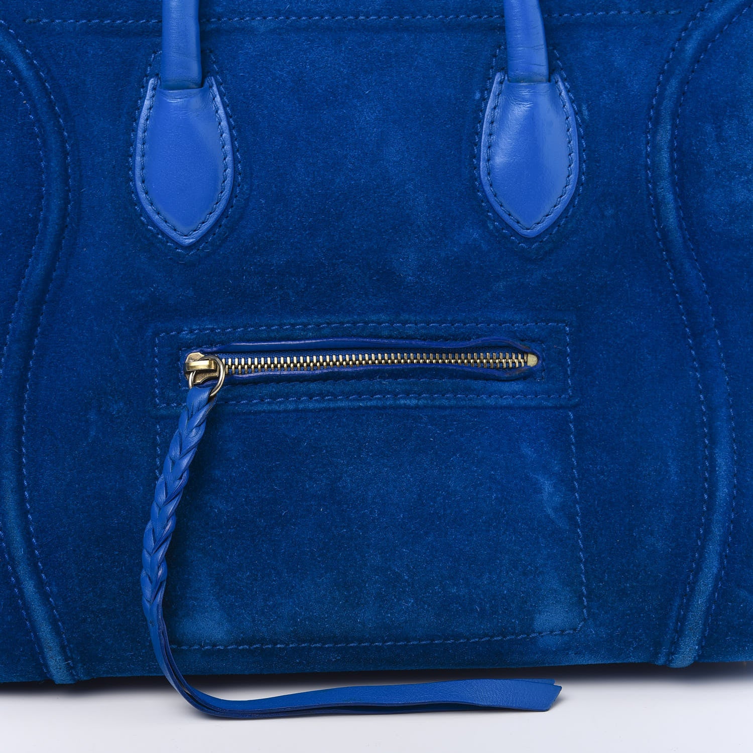 Celine Suede Medium Phantom Luggage Royal Blue 18 of 19