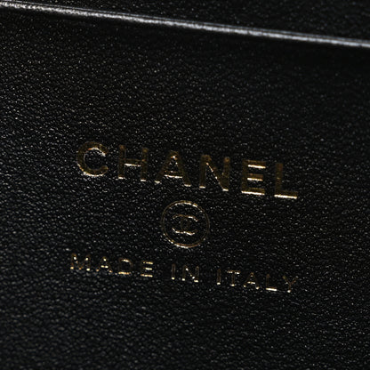 Chanel Goatskin Quilted Top Handle Slim Vanity With Chain Black 6 of 10