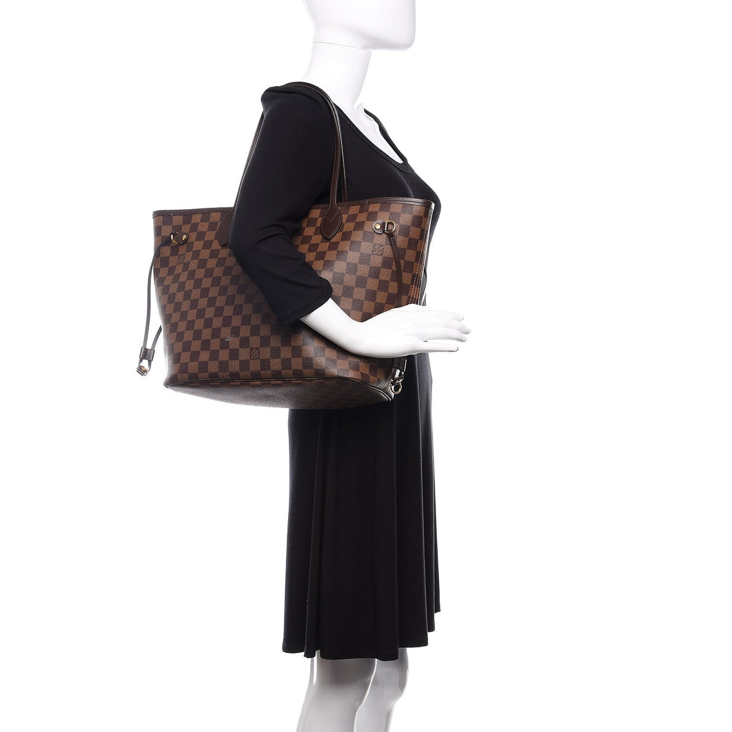 Damier Ebene Neo Neverfull MM Rose Ballerine