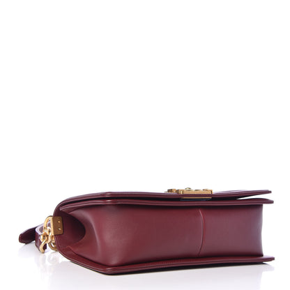 Chanel Caviar Suede Calfskin Chevron Medium Boy Flap Burgundy 4 of 12
