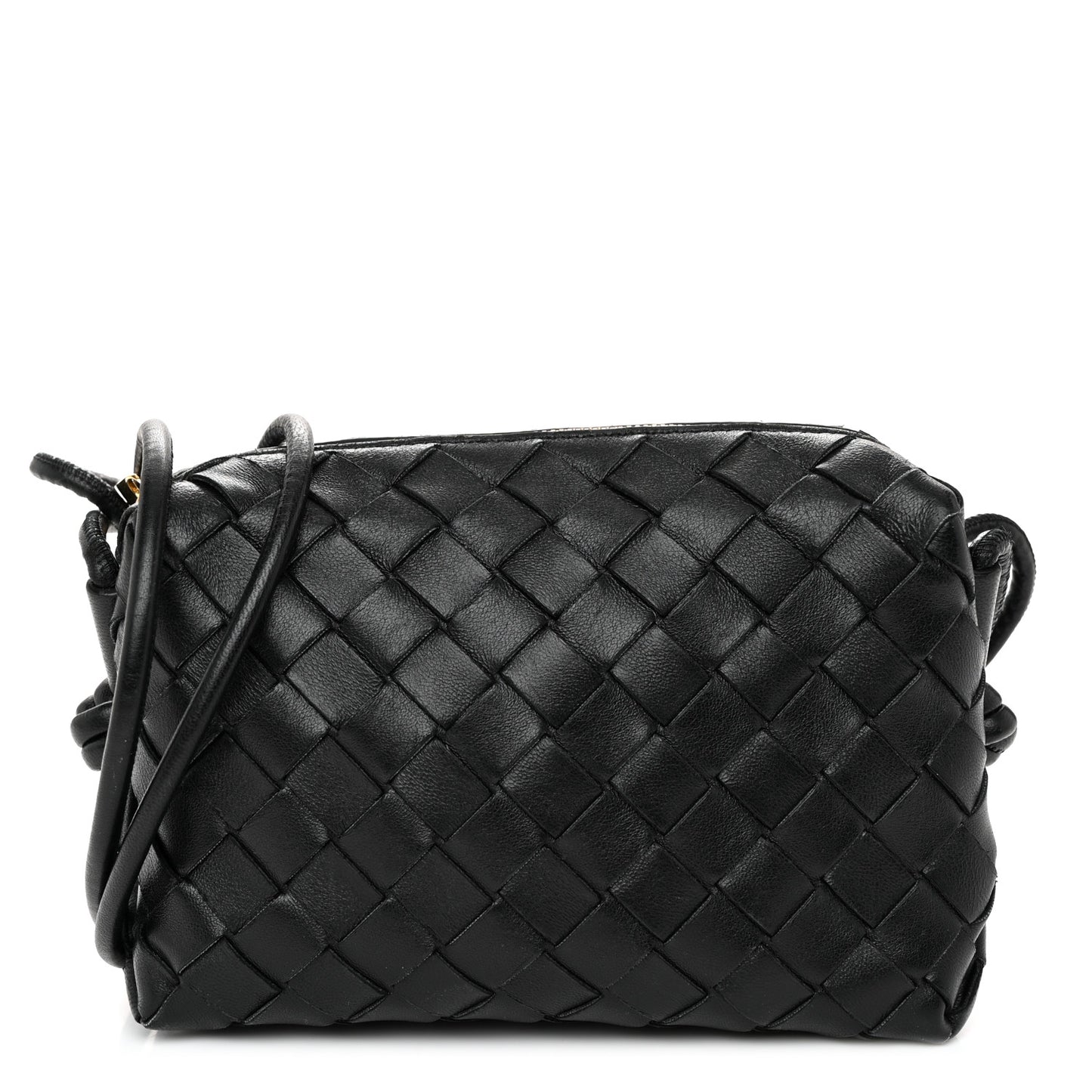 Nappa Intrecciato Mini Loop Camera Bag Black