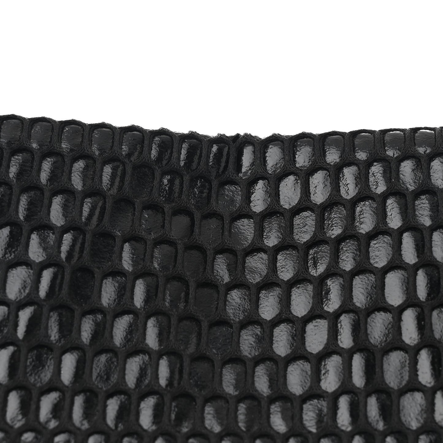 Patent Net Fold Over Falabella Clutch Black