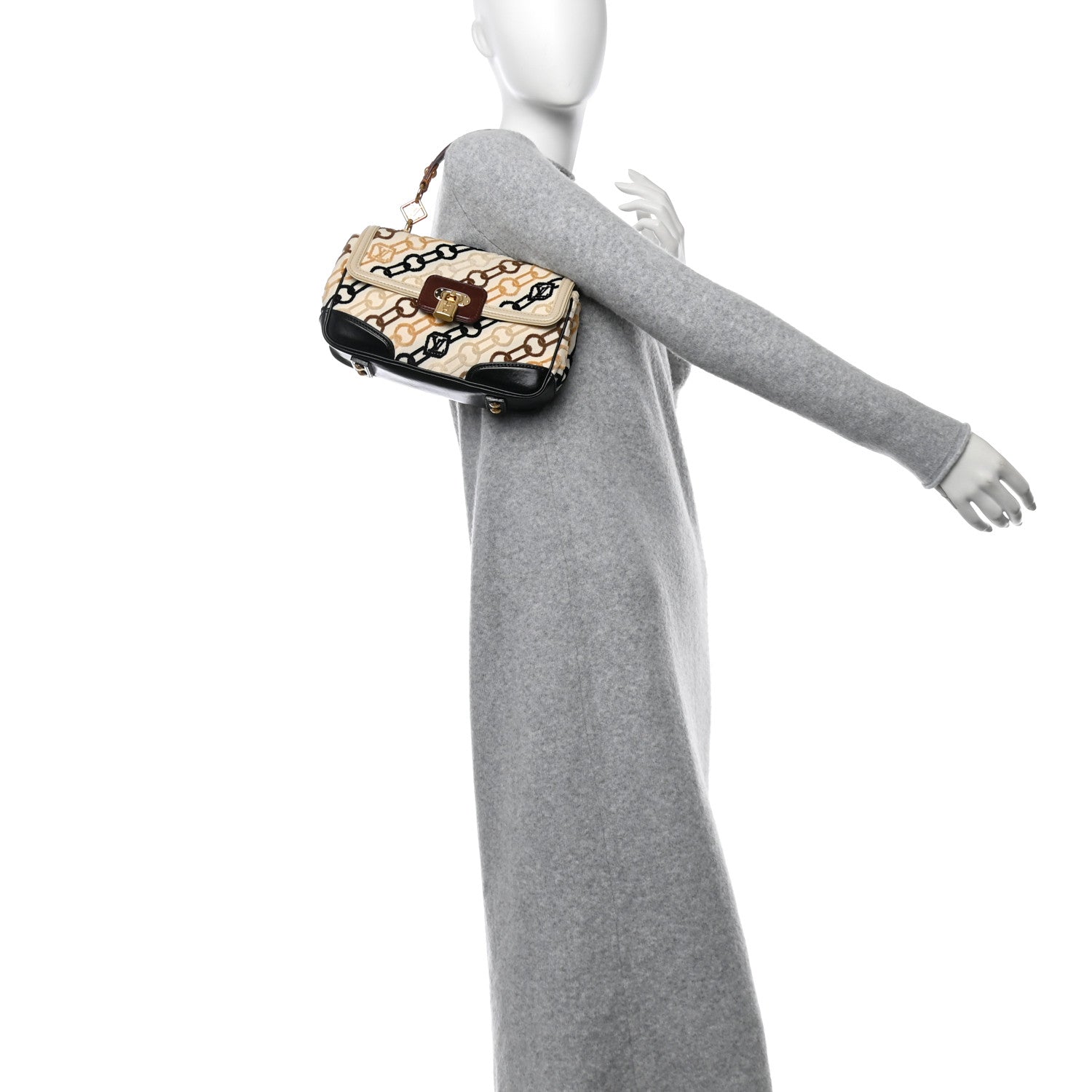 Louis Vuitton Velvet Chains Dolly Beige 2 of 11