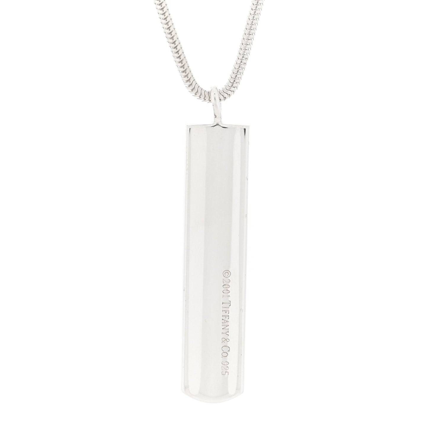 Sterling Silver 1837 Bar Pendant Necklace