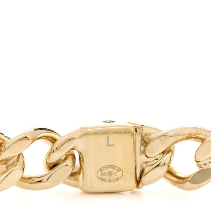 Chanel Metal CC Chain Link Choker Necklace L Gold 5 of 5