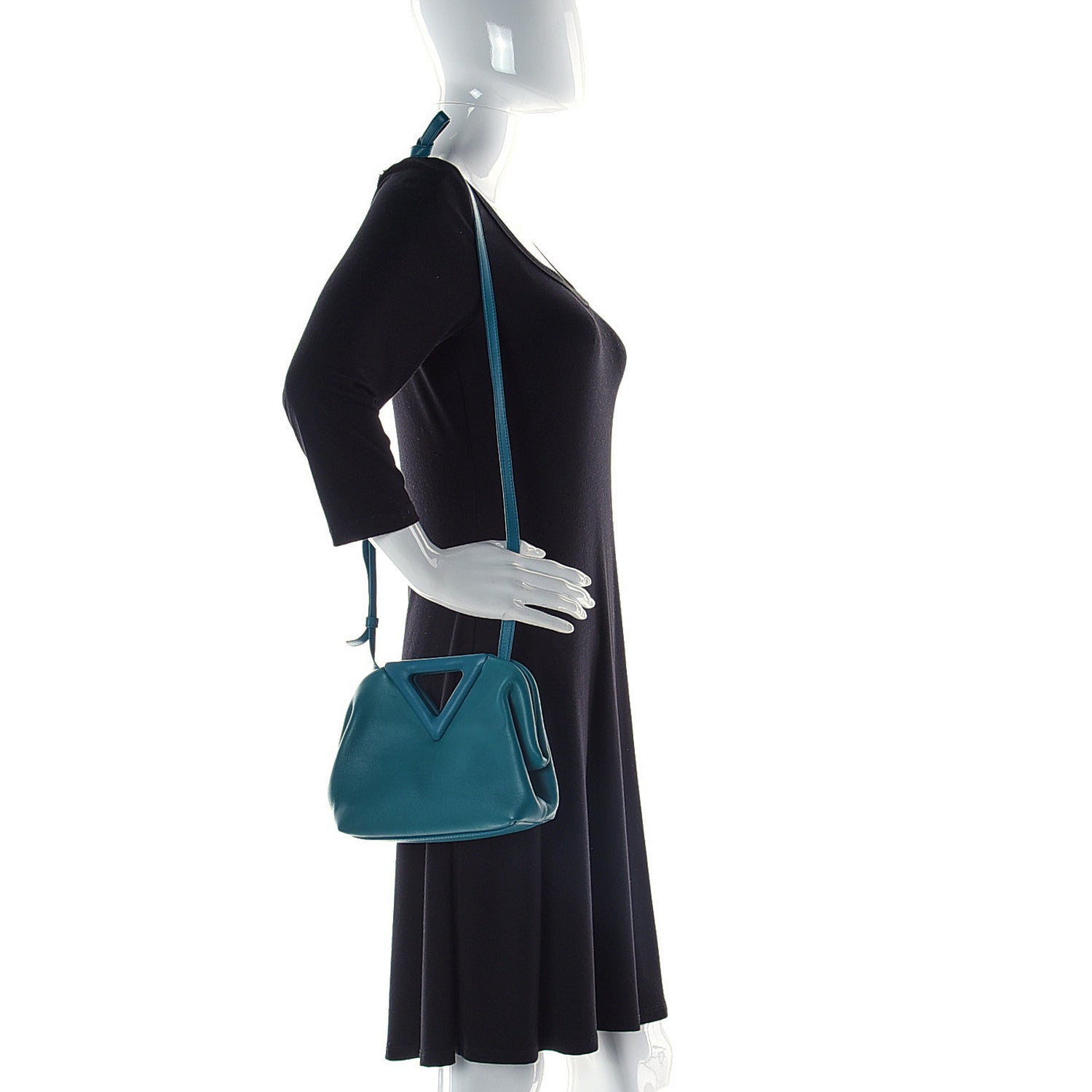 Bottega Veneta Calfskin Small The Point Triangle Bag Mallard 2 of 11