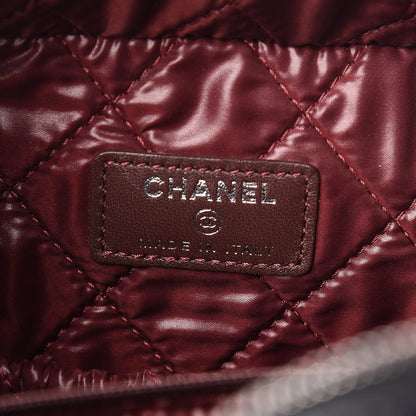 Chanel Lambskin Quilted Large Curvy Pouch Cosmetic Case Black 6 of 7