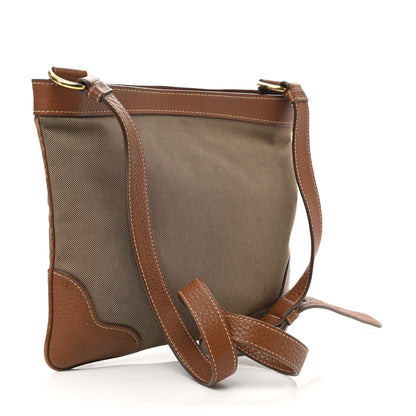 Prada Jacquard Logo Small Flat Messenger Bag Corda Brandy 3 of 15