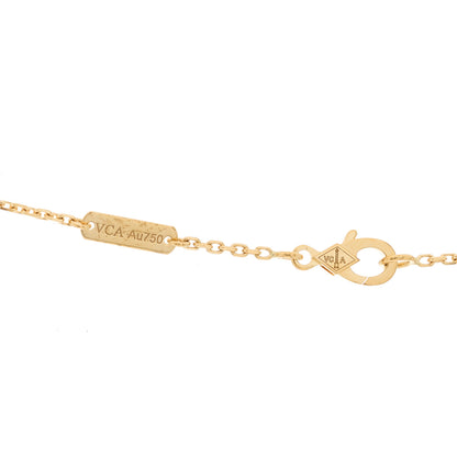 Van Cleef & Arpels 18K Yellow Gold Carnelian Vintage Alhambra Pendant Necklace 4 of 6