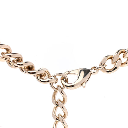 Chanel Metal Enamel Chain CC Choker Gold White 3 of 6