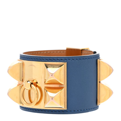 Hermes Swift Collier De Chien CDC Bracelet S Bleu Agate 1 of 5