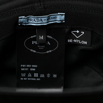 Prada Re-Nylon Metal Triangle Logo Womens Bucket Hat M Black 8 of 8