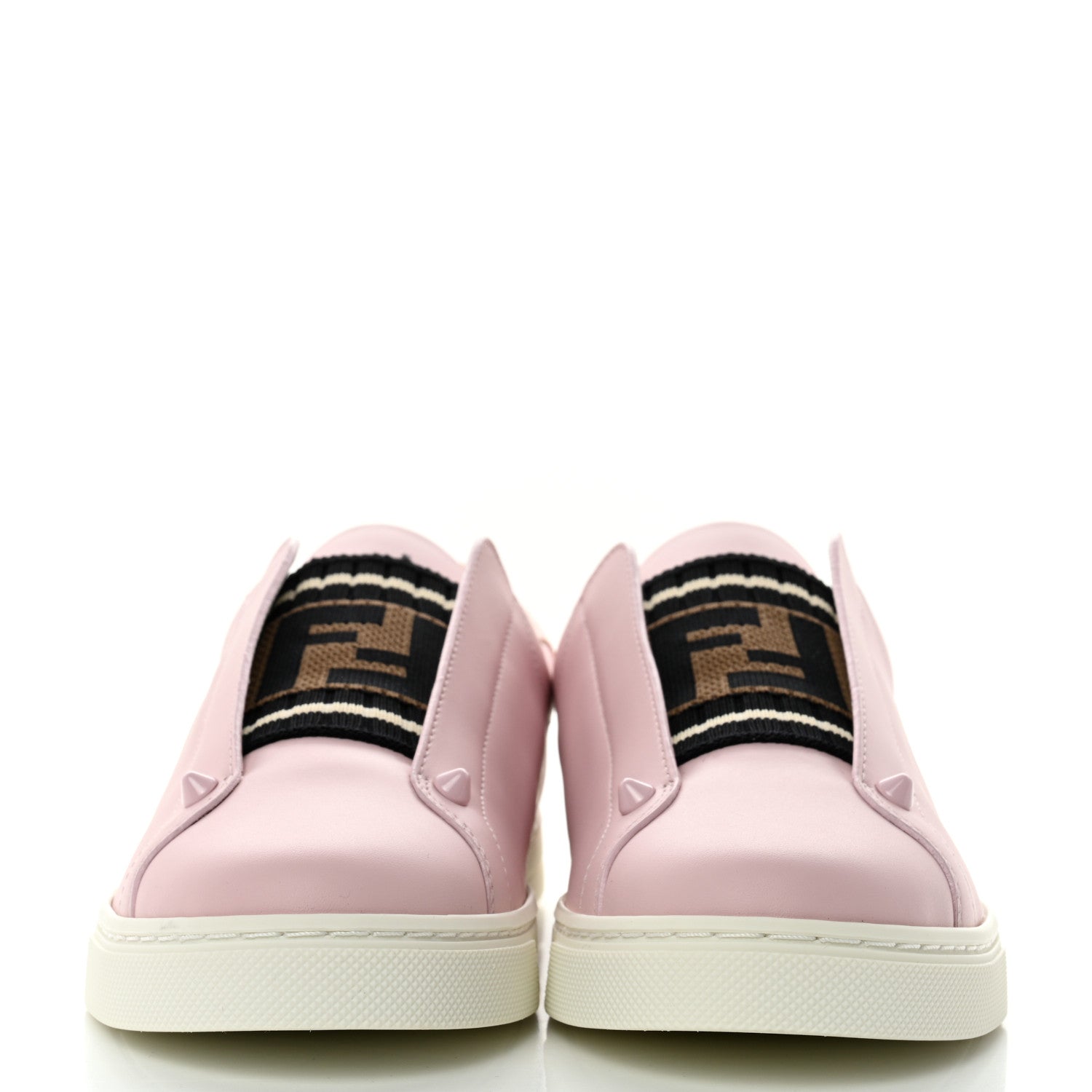 Fendi Vitello FF Rockoclick Slip On Sneakers 37 Pink 2 of 8