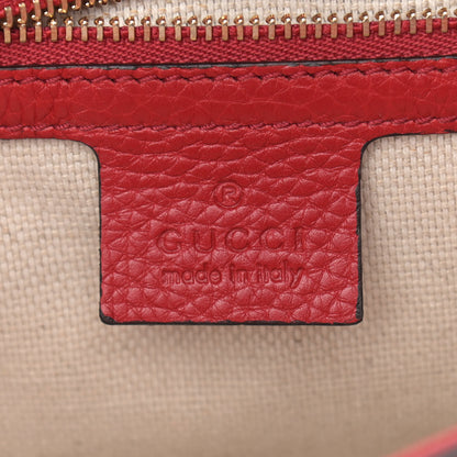 Gucci Pebbled Calfskin Medium Soho Flap Crossbody Vibrant Red 7 of 11