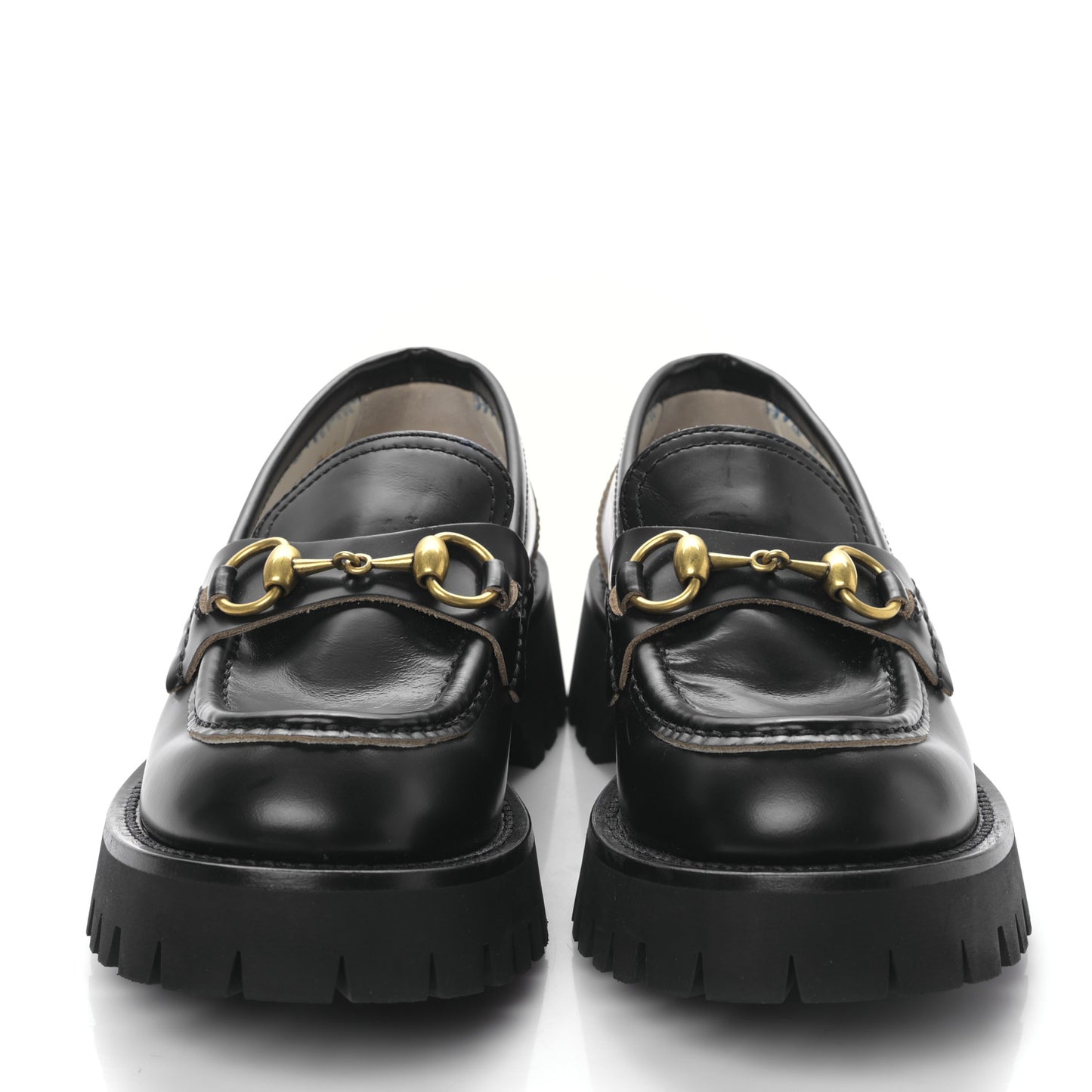 Cordovan Lux Womens Harald Horsebit 25mm Platform Loafers 36 Black