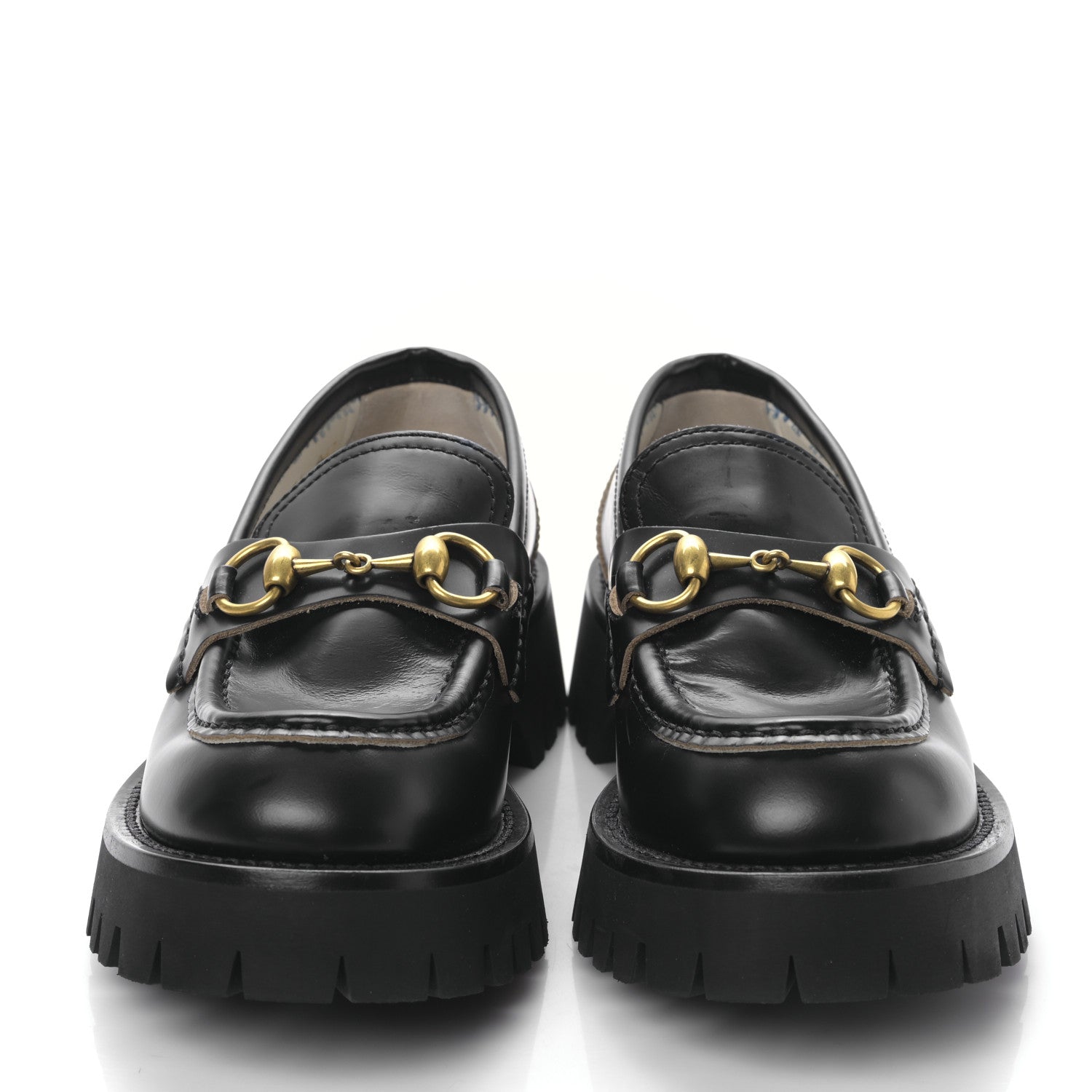 Gucci Cordovan Lux Womens Harald Horsebit 25mm Platform Loafers 36 Black 2 of 10