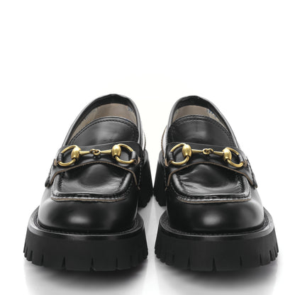 Gucci Cordovan Lux Womens Harald Horsebit 25mm Platform Loafers 36 Black 2 of 10