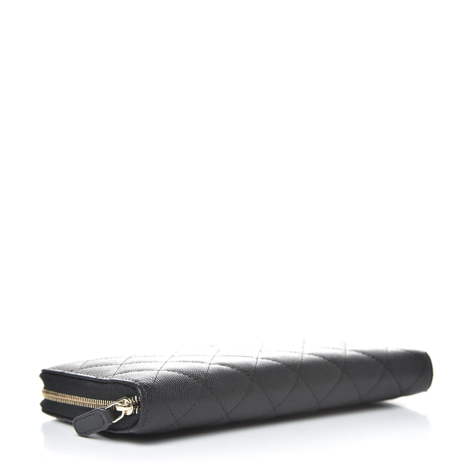 Chanel Caviar Quilted Large Zip Around Organizer Wallet Black 4 of 12