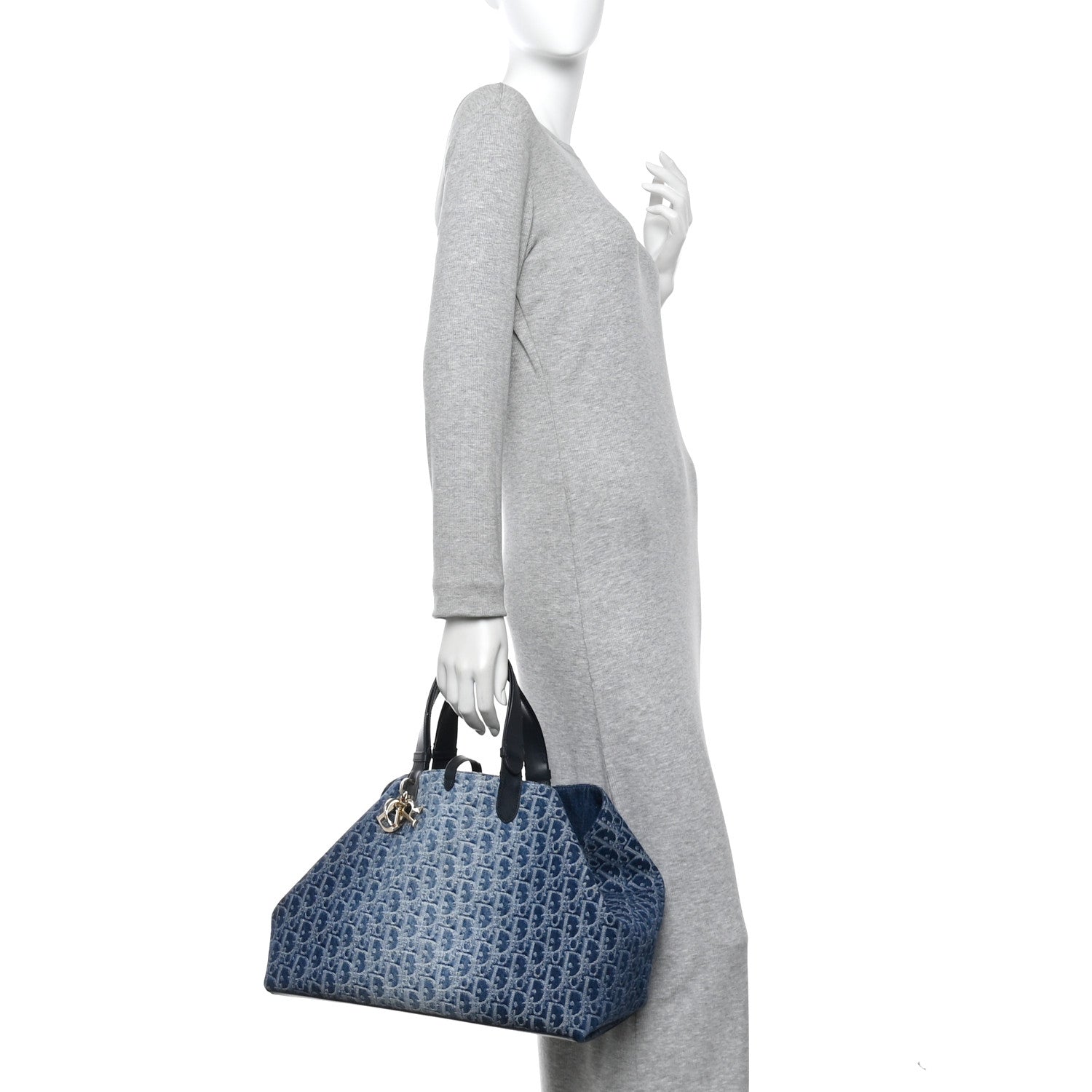 Christian Dior DIOR Denim Jacquard Oblique Large Toujours Blue 2 of 11