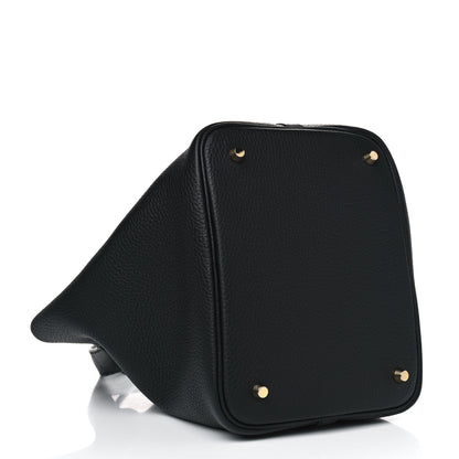Hermes Taurillon Clemence Picotin Lock 22 MM Black 3 of 5