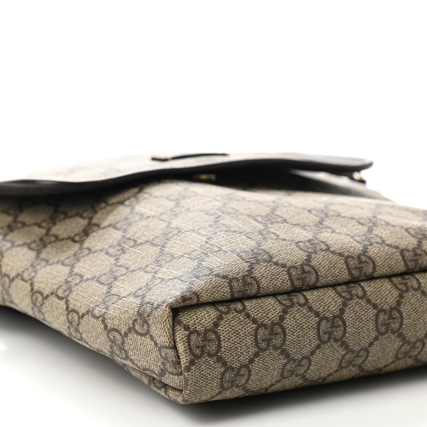 GG Plus Monogram Small Flap Messenger Bag Beige Dark Brown