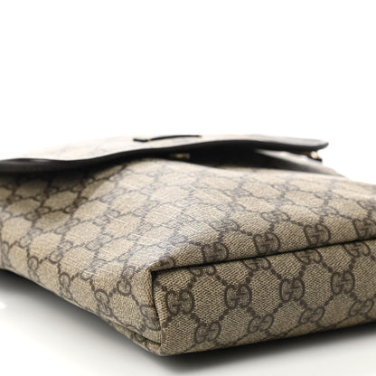 Gucci GG Plus Monogram Small Flap Messenger Bag Beige Dark Brown 9 of 10