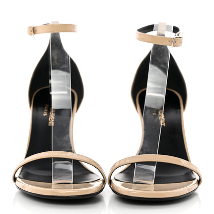 Saint Laurent Calfskin Jane 110 Ankle Strap Sandals 36 Beige 2 of 18