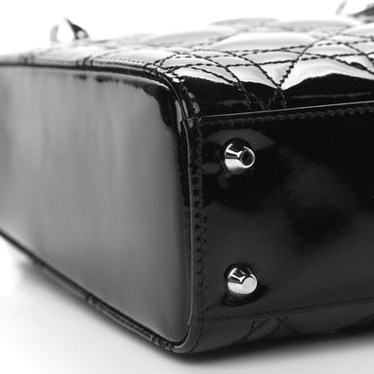 Christian Dior Patent Cannage Mini Lady Dior Black 5 of 9