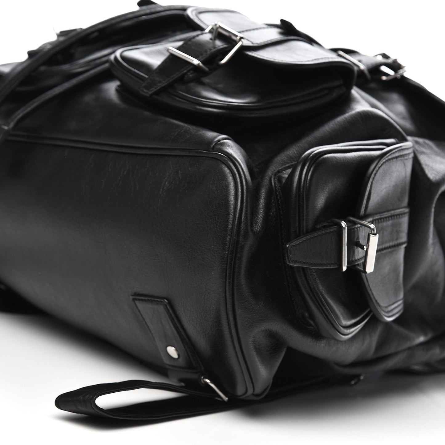 Smooth Calfskin Roc Sack Backpack Black