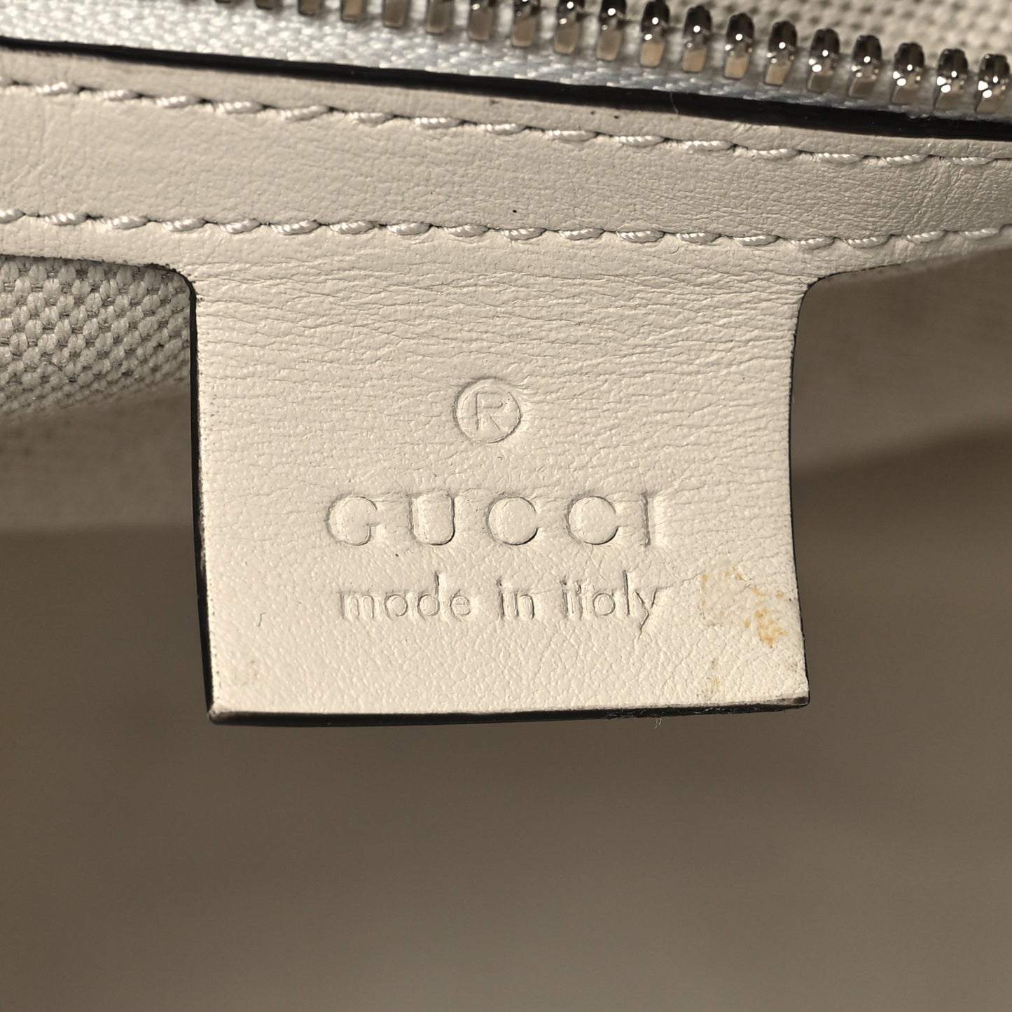 Calfskin GG Tennis Embossed Duffle Bag Mystic White