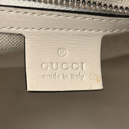 Gucci Calfskin GG Tennis Embossed Duffle Bag Mystic White 5 of 11