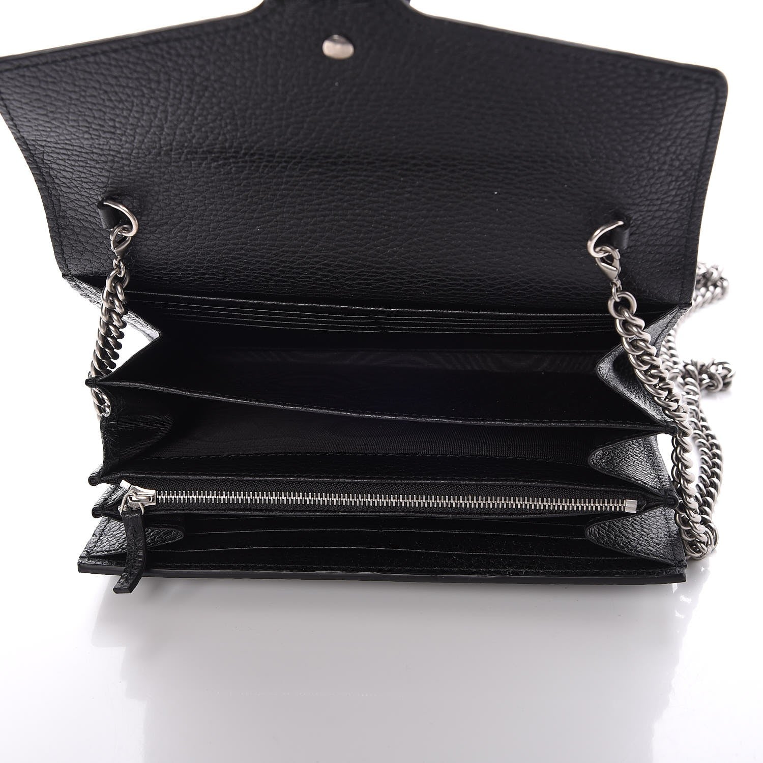Gucci Calfskin Mini Dionysus Chain Wallet Black 5 of 7