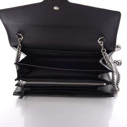Gucci Calfskin Mini Dionysus Chain Wallet Black 5 of 7
