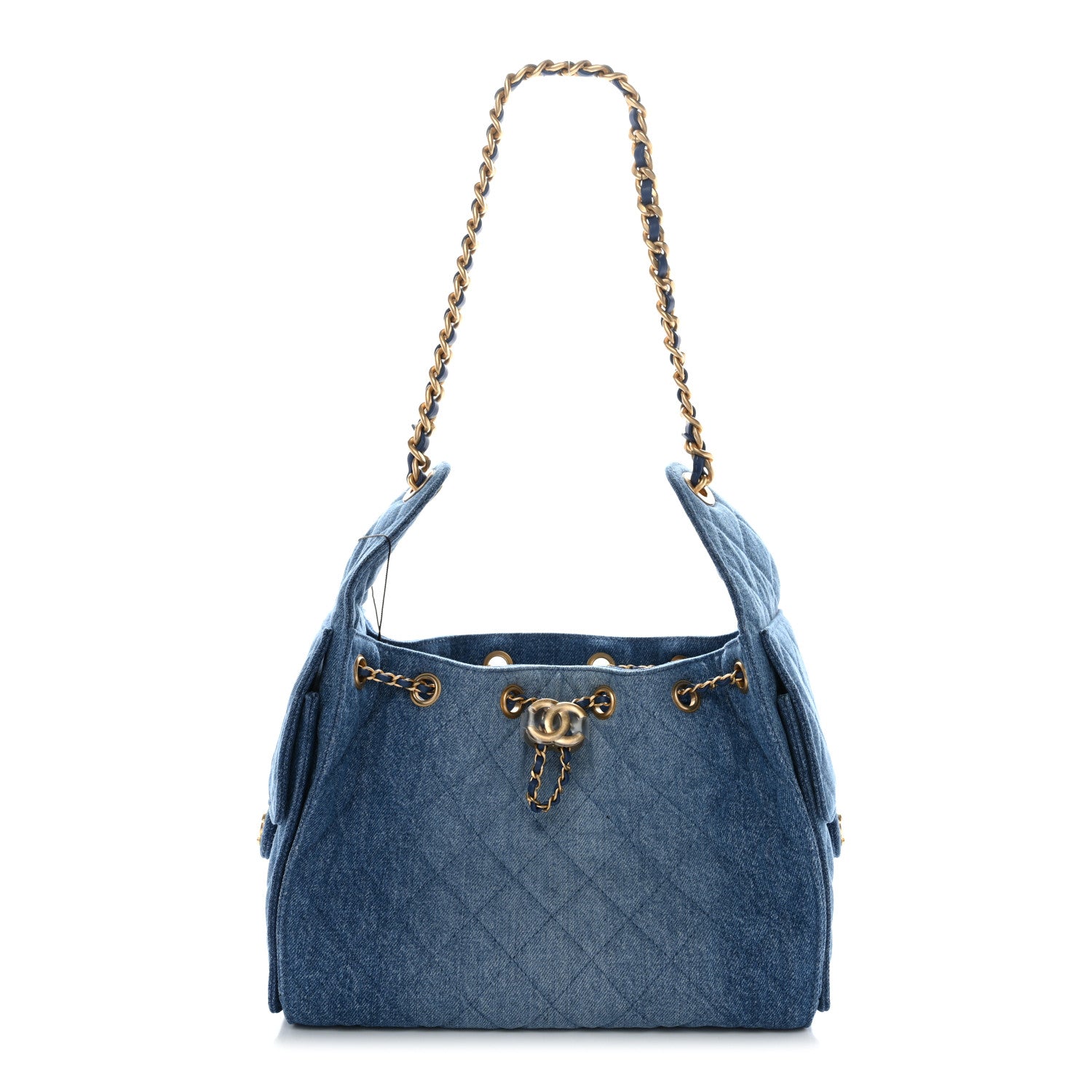 Chanel Washed Denim Quilted Small Chanel 25 Handbag Blue 1 of 11