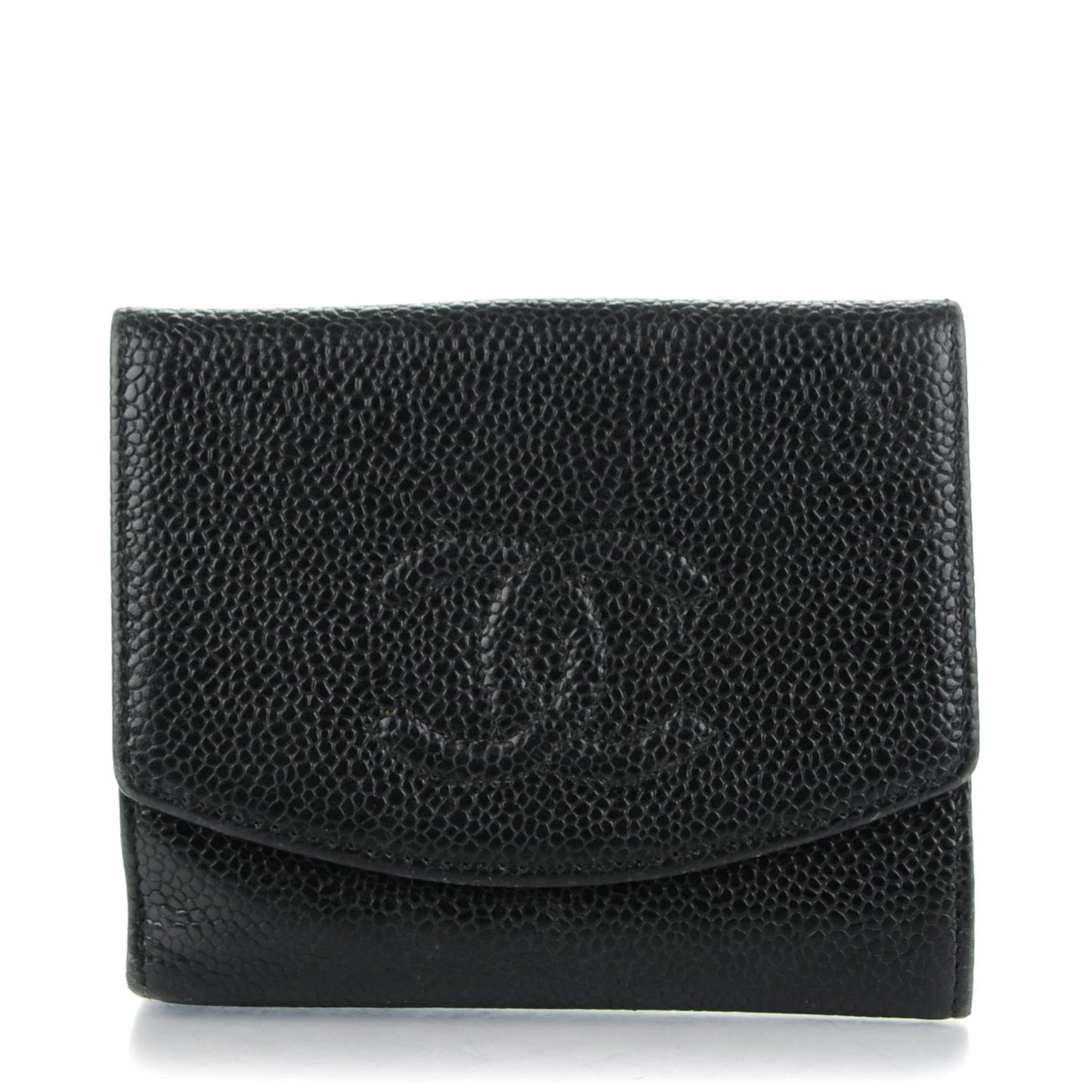 Caviar Timeless CC Compact French Wallet Black