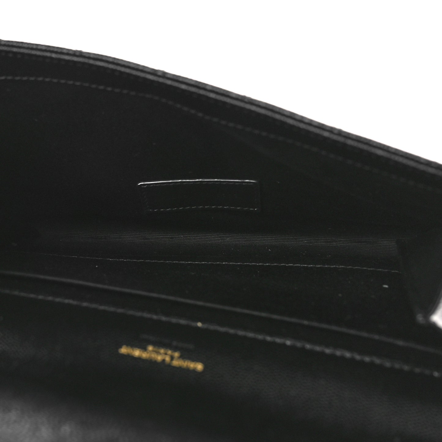 Grain De Poudre Textured Mixed Matelasse Triquilt Monogram Clutch Black
