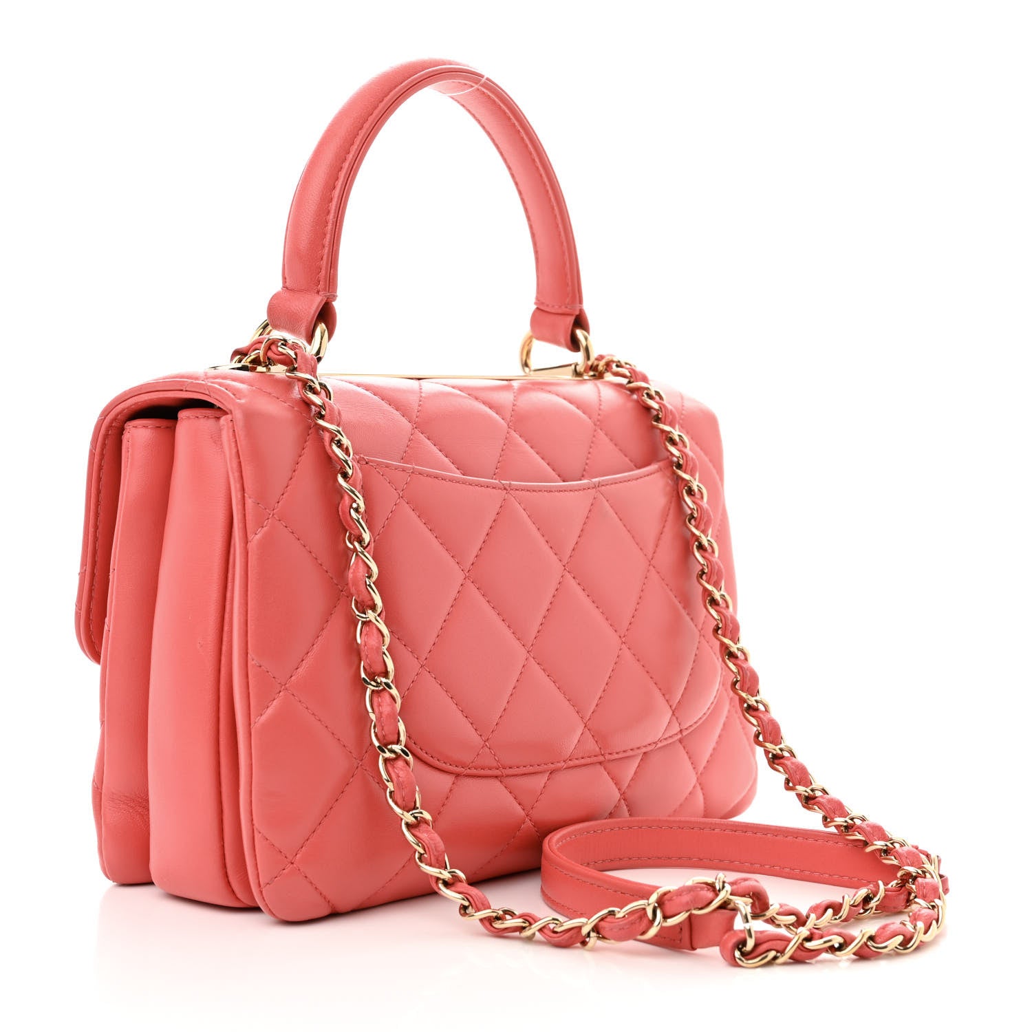 Chanel Lambskin Quilted Small Trendy CC Flap Dual Handle Bag Pink 3 of 10