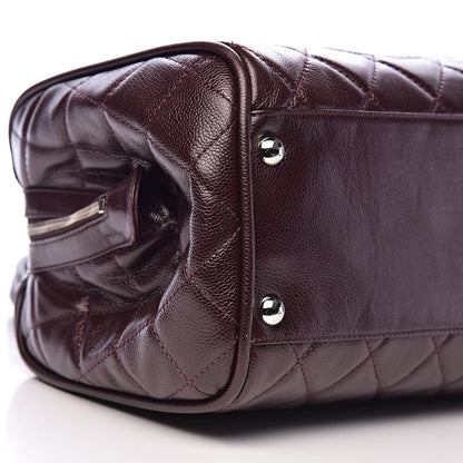 Chanel Caviar Quilted CC Timeless Bowler Burgundy 11 of 18