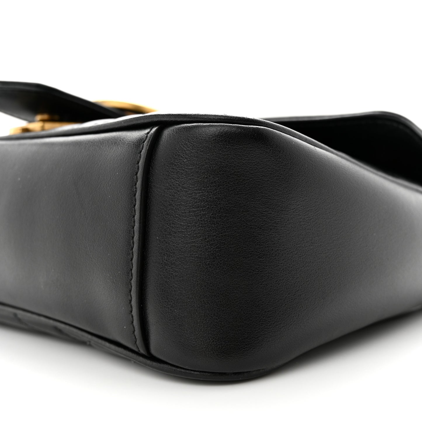 Calfskin Matelasse Small GG Marmont Shoulder Bag Black