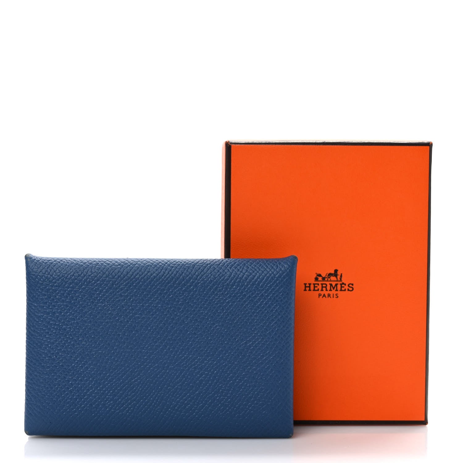 Hermes Epsom Calvi Card Case Bleu Saphir 9 of 9