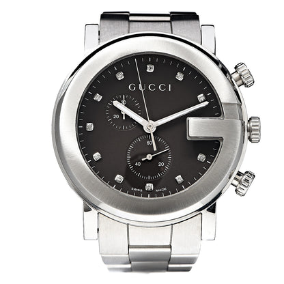 Gucci Stainless Steel Diamond 44mm G-Chrono Quartz Watch Brown 1 of 6